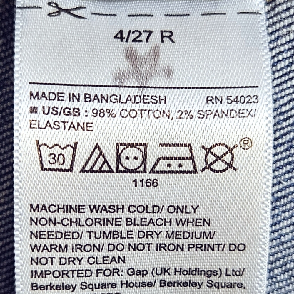 Gap Sexy Bootcut Dark Blue Wash Stretch Denim Jeans Size 4/27R - Picture 5 of 5